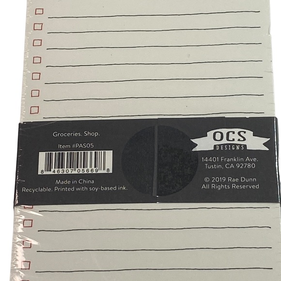 Rae Dunn GROCERIES SHOP Notepad Set - Picture 4 of 4